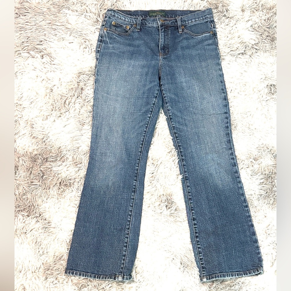 Ralph Lauren Size 10 Women's Blue Denim Boot Cut Jeans